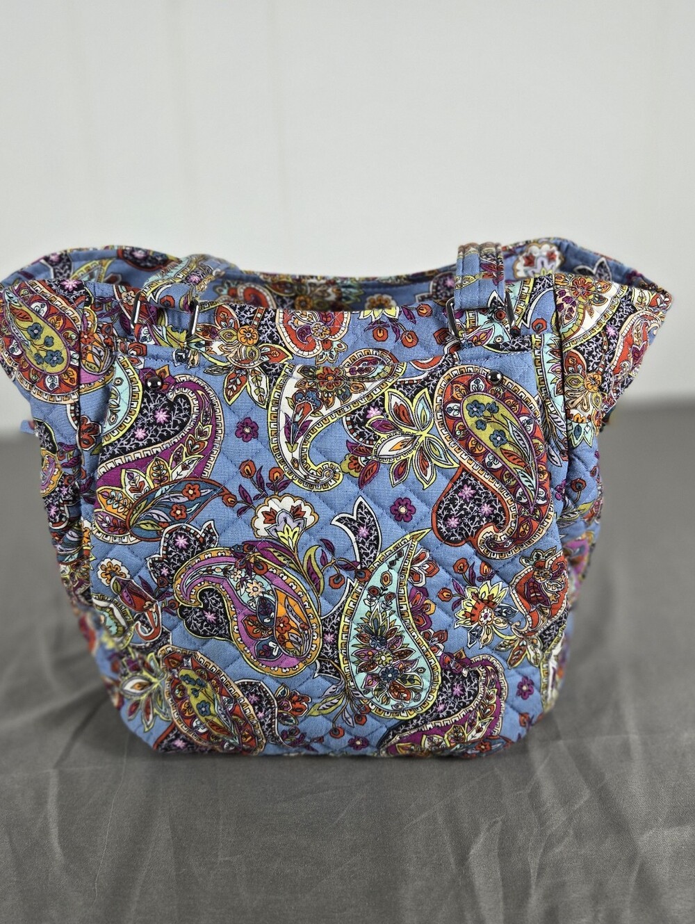 Vera Bradley Light Blue Paisley Quilted Tote
